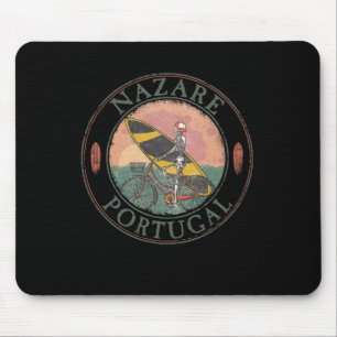 Nazare Surfer I Portugal Retro I Surfing I Nazare Mouse Mat