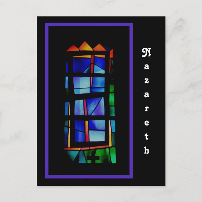 Nazareth Stained Glass Window Postcard (Front)
