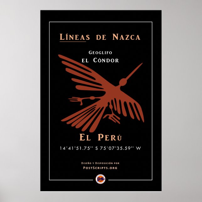 Nazca Geoglyphs-Condor Poster (Front)