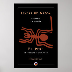 Nazca Geoglyphs-Spider Poster