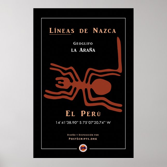 Nazca Geoglyphs-Spider Poster (Front)