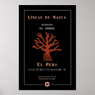 Nazca Geoglyphs-Tree Poster