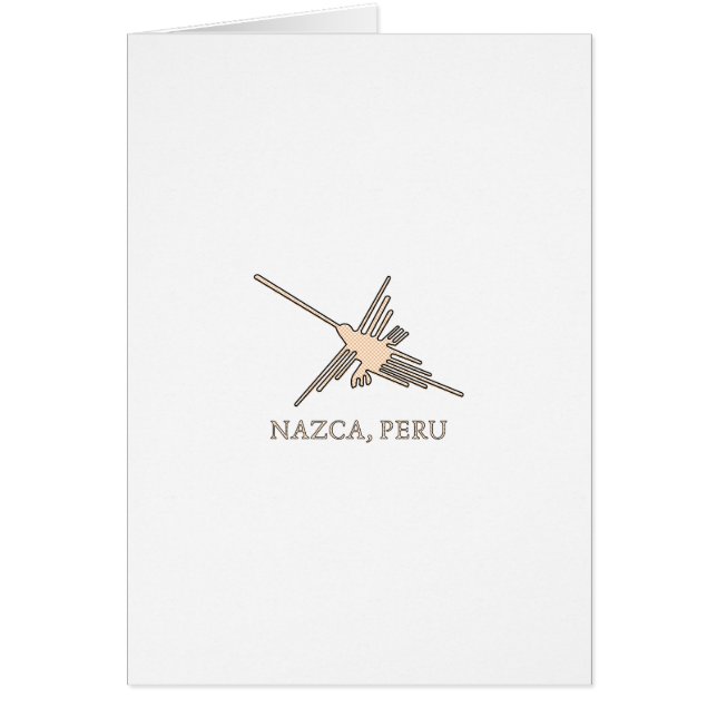 Nazca Hummingbird Geoglyph Newsprint (Front)