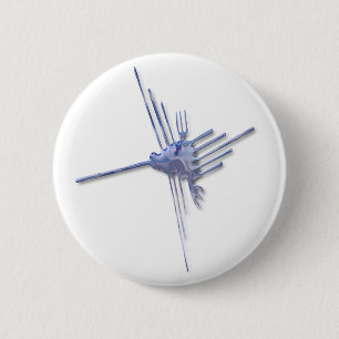 Nazca Hummingbird glass button