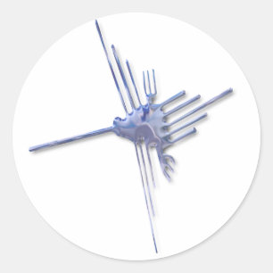 Nazca Hummingbird glass sticker