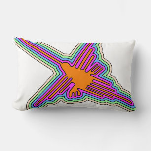 Nazca Hummingbird Peru Drawing Lumbar Cushion