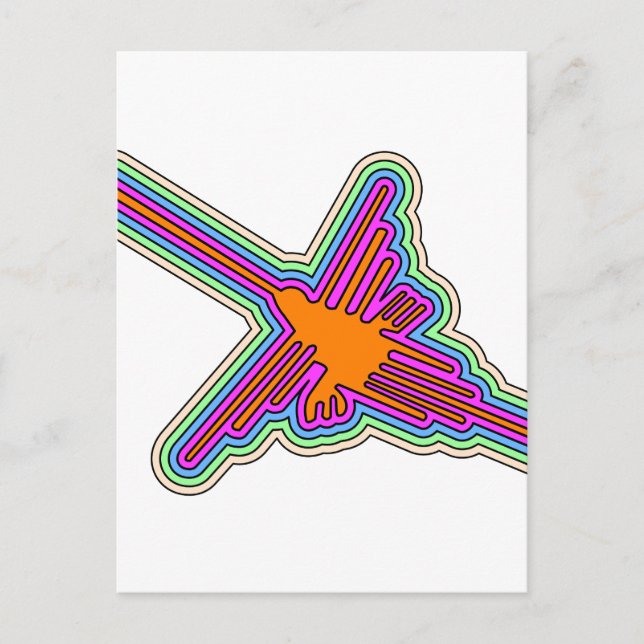 Nazca Hummingbird Peru Drawing Postcard (Front)