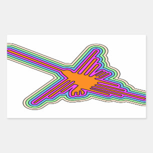 Nazca Hummingbird Peru Drawing Rectangular Sticker