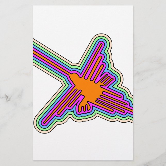 Nazca Hummingbird Peru Drawing Stationery (Front)