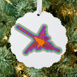 Nazca Hummingbird Peru Drawing Tree Decoration Card