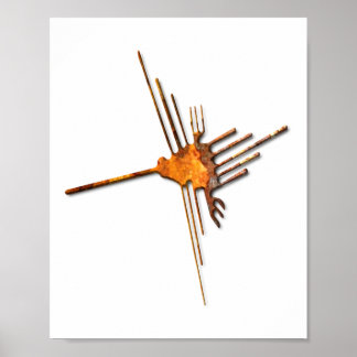 Nazca Hummingbird rust poster