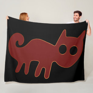 Nazca Lines Ancient Animals - Red Fox Fleece Blanket