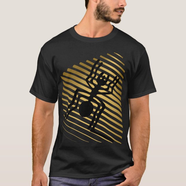Nazca Lines Geoglyphs - Ancient Black Spider T-Shirt (Front)