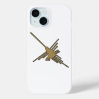 Nazca Lines Hummingbird Faux Embroidery Print