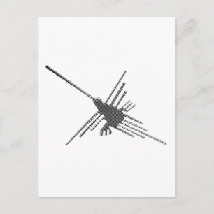 Nazca Lines Hummingbird Newsprint Postcard