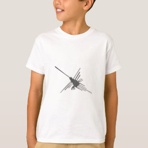 Nazca Lines Hummingbird Newsprint T-Shirt