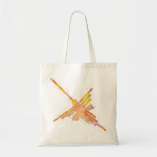 Nazca Lines Hummingbird Watercolor Print Tote Bag
