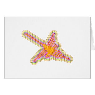 Nazca Lines Hummingbird With Wrinkled Paper Effect
