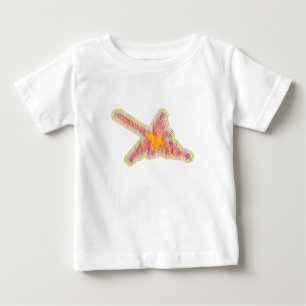 Nazca Lines Hummingbird With Wrinkled Paper Effect Baby T-Shirt