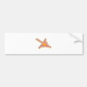 Nazca Lines Hummingbird With Wrinkled Paper Effect Bumper Sticker