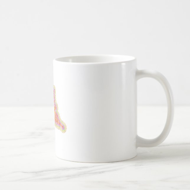 Nazca Lines Hummingbird With Wrinkled Paper Effect Coffee Mug (Right)