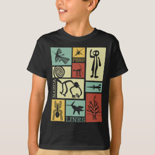 Nazca Lines - Peru Geoglyph Monkey Astronaut Spide T-Shirt