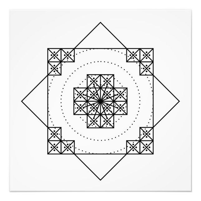 Nazca mandala peru geogliph symbol geometry sacred photo print (Front)