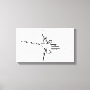 Nazca Peru bird ancient geoglyph symbol mystery en Canvas Print