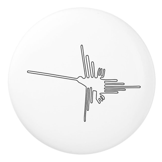 Nazca Peru bird ancient geoglyph symbol mystery en Ceramic Knob (Front)