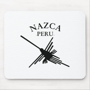 Nazca Peru Hummingbird With Curved Text Mouse Mat