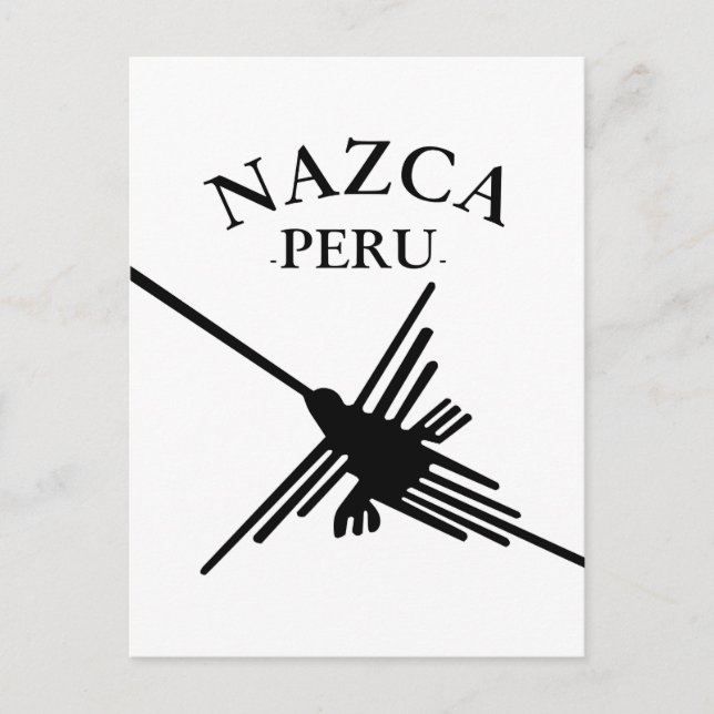 Nazca Peru Hummingbird With Curved Text Postcard (Front)