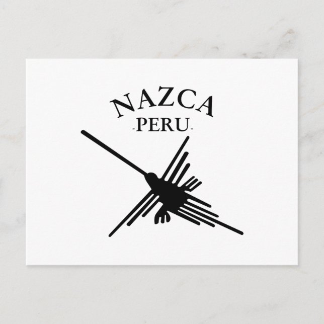 Nazca Peru Hummingbird With Curved Text Postcard (Front)