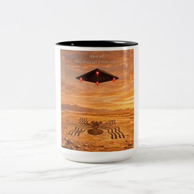 Nazca Spider Two-Tone Coffee Mug (Center)