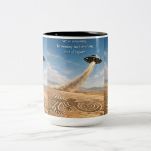 Nazca The monkey Two-Tone Coffee Mug