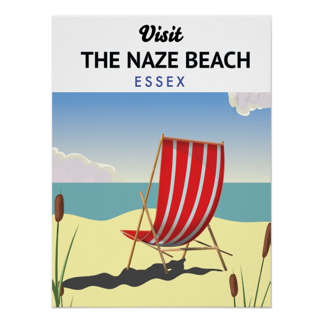  Naze Beach Essex travel poster (Front)