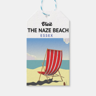 Naze Beach Essex travel poster Gift Tags