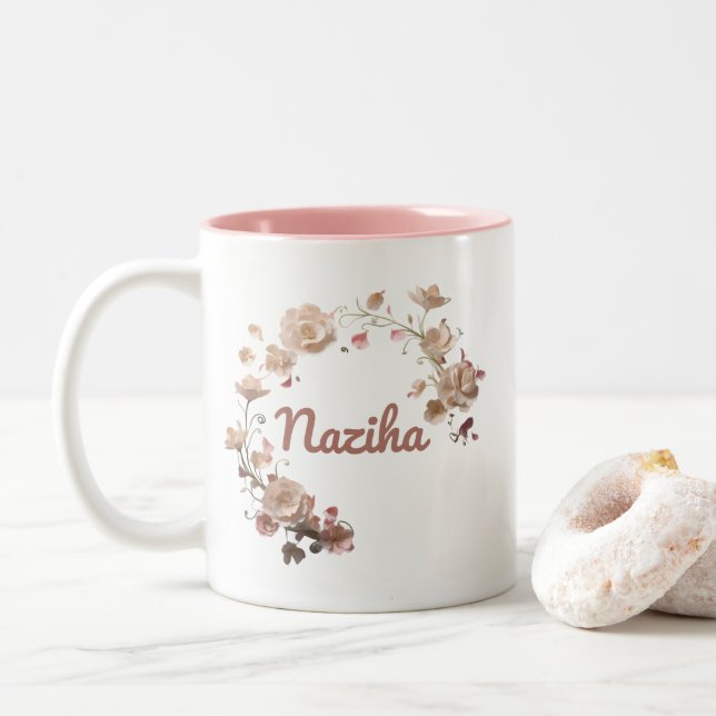 Naziha Floral Mug (With Donut)