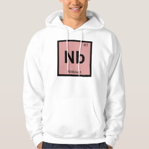 Nb - Niobium Chemistry Periodic Table Symbol Hoodie