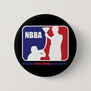 NBBA, Nationatl Beer Bong Association 6 Cm Round Badge