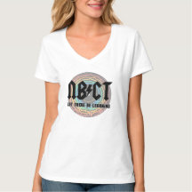 NBCT Vinyl Record Vneck Personalised T-Shirt