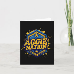Nc A&t Univ Aggie Nation Graffiti Graphic Card