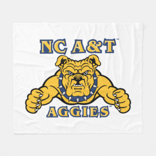 NC A&T Aggies   Aggie Bulldog Fleece Blanket
