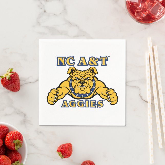 NC A&T Aggies | Aggie Bulldog Napkin (Insitu)