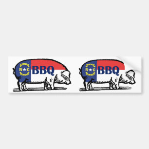 NC BBQ bumper sticker