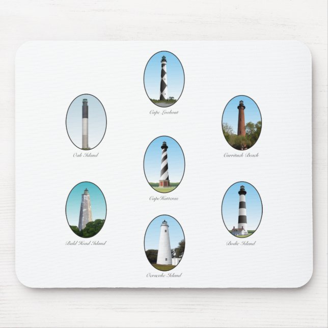NC Lighthouses Combo Two Mouse Mat (Front)