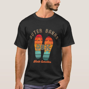 Nc Obx Retro Beach Family Vacation Outer Banks Fli T-Shirt