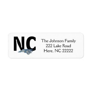 NC With Clouds Return Address Labels