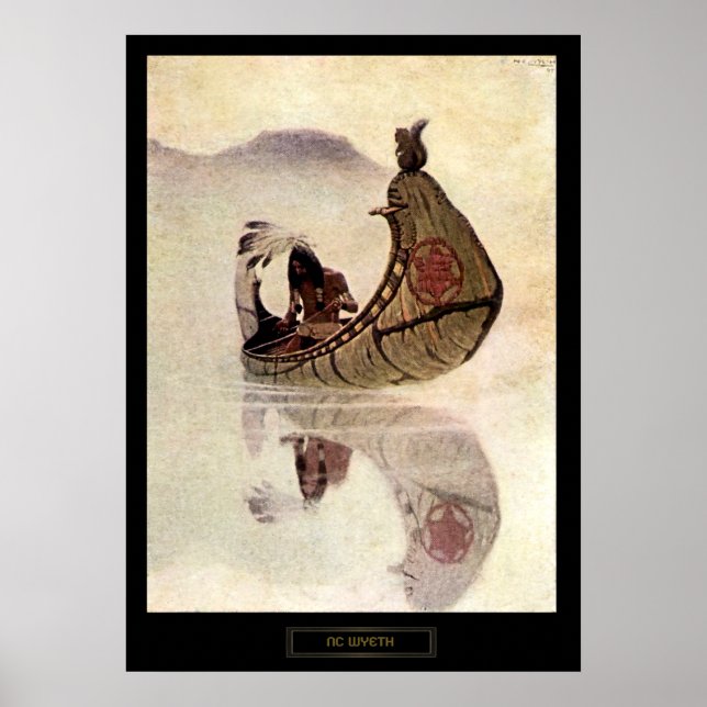 NC Wyeth Historical Painting Hiawatha Poster (Front)