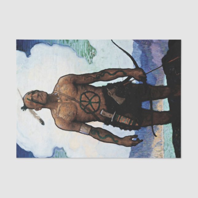 NC Wyeth Painting “Last of the Mohicans” Tissue Paper (Front)
