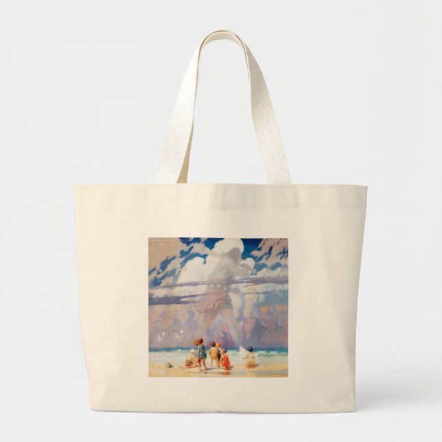 NC Wyeth The Giant artwork painting illustration Large Tote Bag (Front)